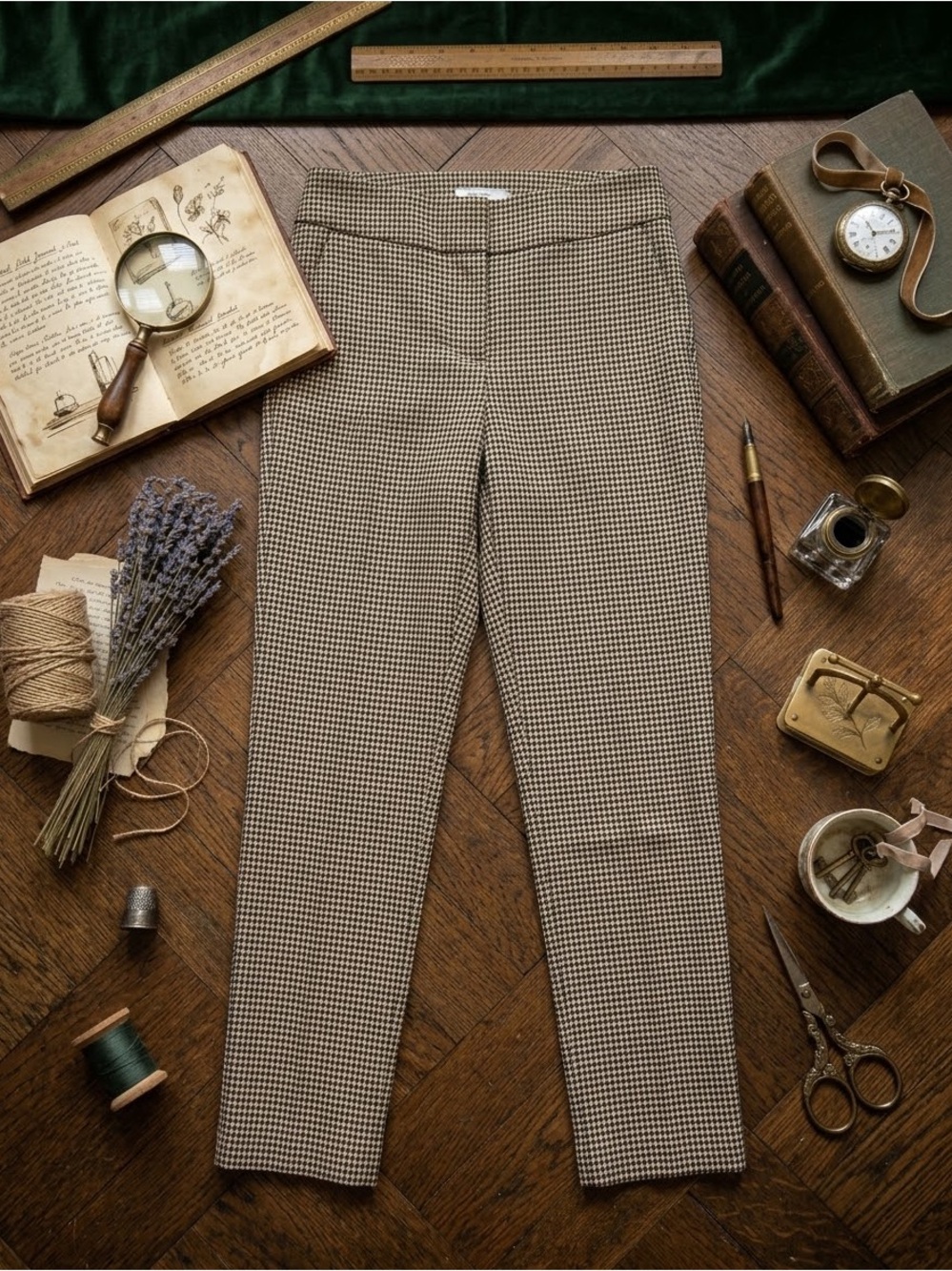S.C . & CO. Plaid Elastic Waist Pants